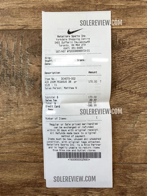 how to make a fake nike receipt|nike receipt template.